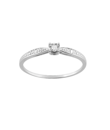 Pixies - Bague de Fiançailles Femme Solitaire Or Blanc Diamants Profitez des Offres !