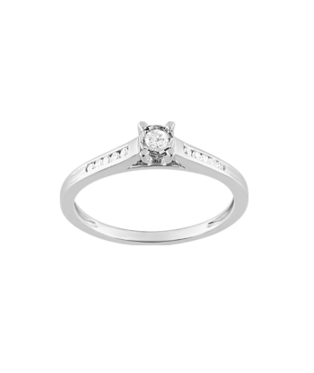 Pixies - Bague de Fiançailles Femme Or Blanc Solitaire Diamants de la marque