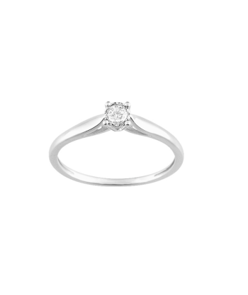 Pixies - Bague de Fiançailles Femme Or Blanc Diamant Solitaire livraison gratuite